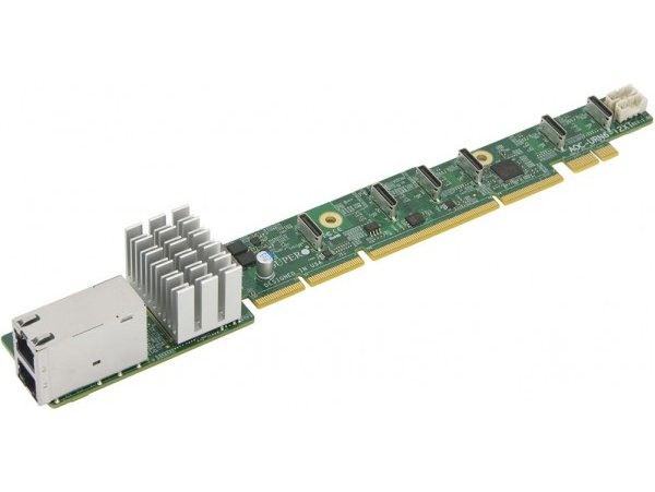 Supermicro AOC-URN6-I2XT/ 1U Ultra Riser Card 2ports 10Gbase-T, 6ports  NVMe